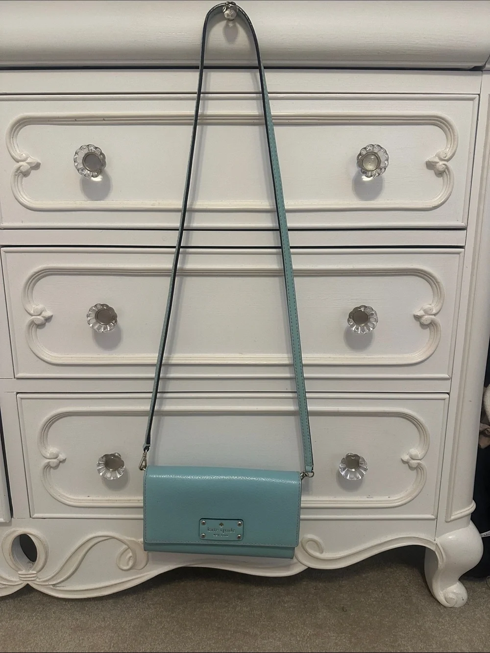 kate spade Mint Teal Leather Crossbody Bag